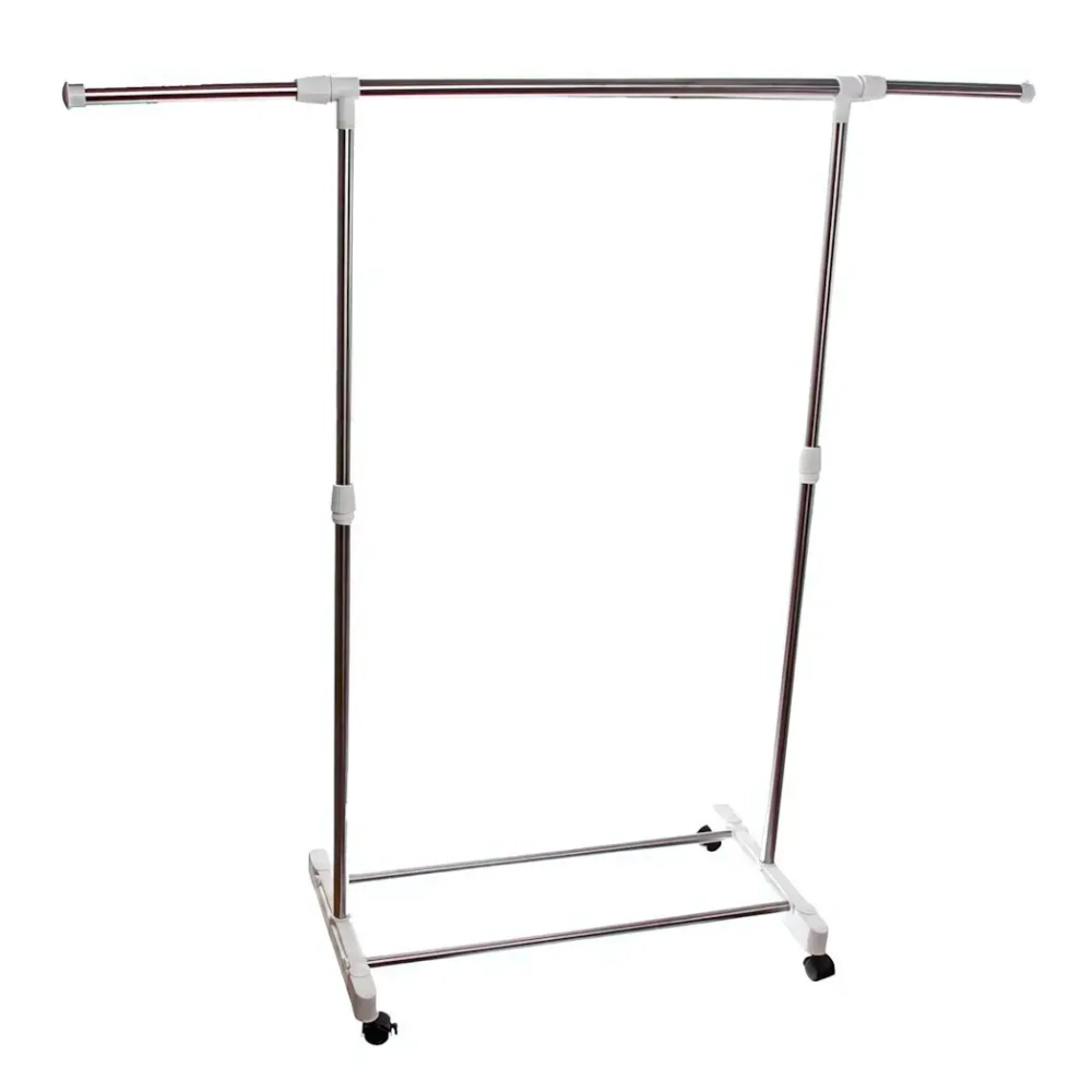 Вешалка напольная широкая на колесиках 150х43х165