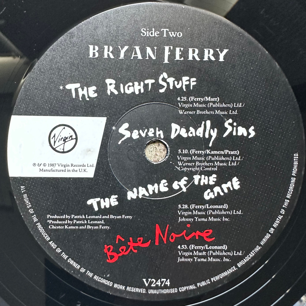 Bryan Ferry - Bete Noire (Англия 1987г.)