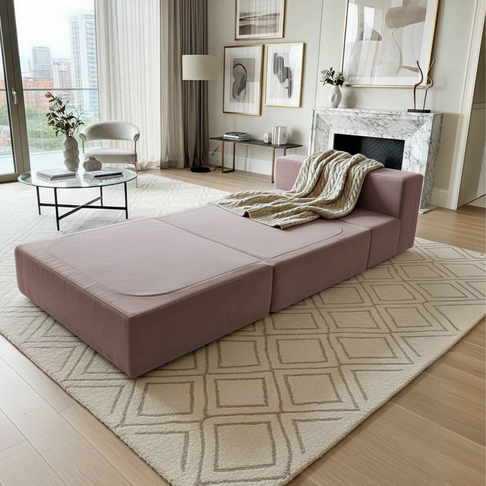 Кресло кровать раскладное бескаркасное 200х90 (беж Вивальди)