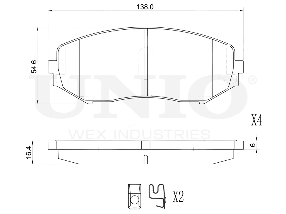 Колодки тормозные диск. передние UNIO BRP-20377