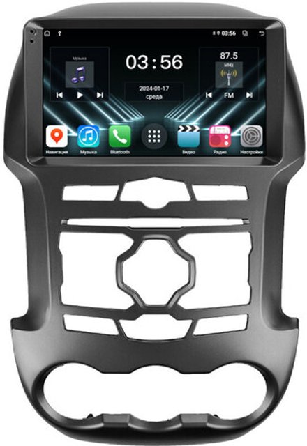 Магнитола для Ford Ranger 3 2011-2015 (рамка тип 1) - FarCar DX9-245F1 монитор 9" IPS на Android 13, 4+64Гб, CarPlay