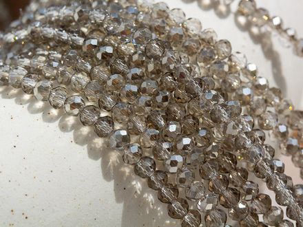 Нить бусин для украшений 3,5х3мм (ювелирное стекло)