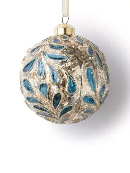 Винтажный стеклянный шар Графские сады Изумруд 10 см., 1 шт., Karlsbach (12861)