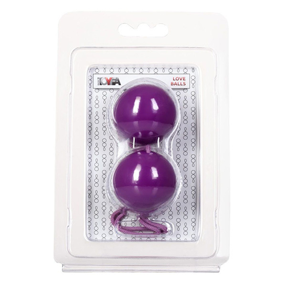 Фиолетовые вагинальные шарики 3,5см ToyFa Basic Bi Balls 885006-4