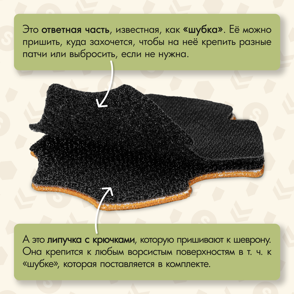 Нашивка на одежду, патч, шеврон на липучке "Герб Пуффендуя" 7х6,3 см
