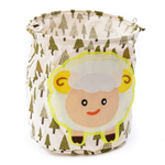 Корзина для игрушек Елочки, 37*40см, тканевые ручки, 4 микс