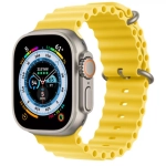 Apple Watch Ultra, 49 мм, корпус из титана, ремешок Ocean жёлтого цвета