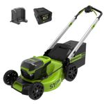 Аккумуляторная самоходная газонокосилка Greenworks GD60LM51SPK4,2514307UB. 60v, 51 см, АКБ 4 А·ч и ЗУ