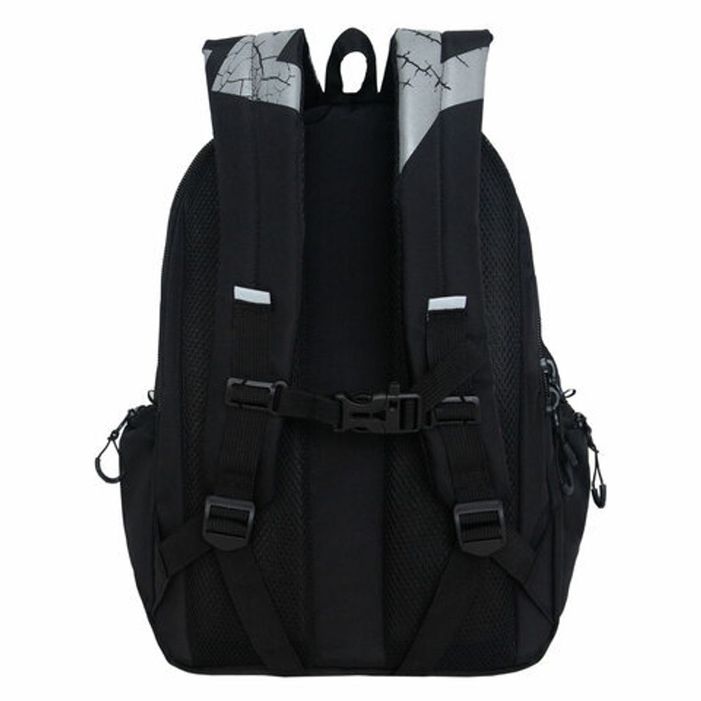 Рюкзак GRIZZLY школьный, анатомическая спинка, 2 отделения, для мальчиков, BLACK/GRAY, 42х32х22 см, RU-433-1/2
