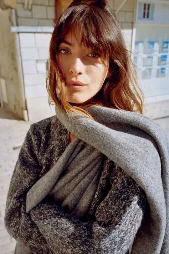ZARA БАЗОВЫЙ ШАРФ, СЕРЫЙ