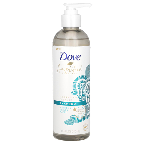 Dove, Amplified Textures, увлажняющий очищающий шампунь, 340 мл (11,5 жидк. унц.)