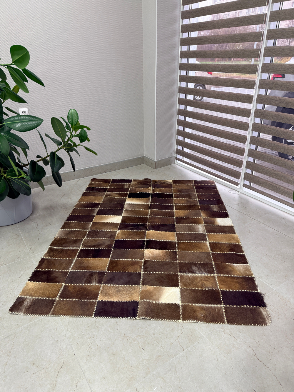 Ковер овальный натуральный Телячья шкура , 200х150