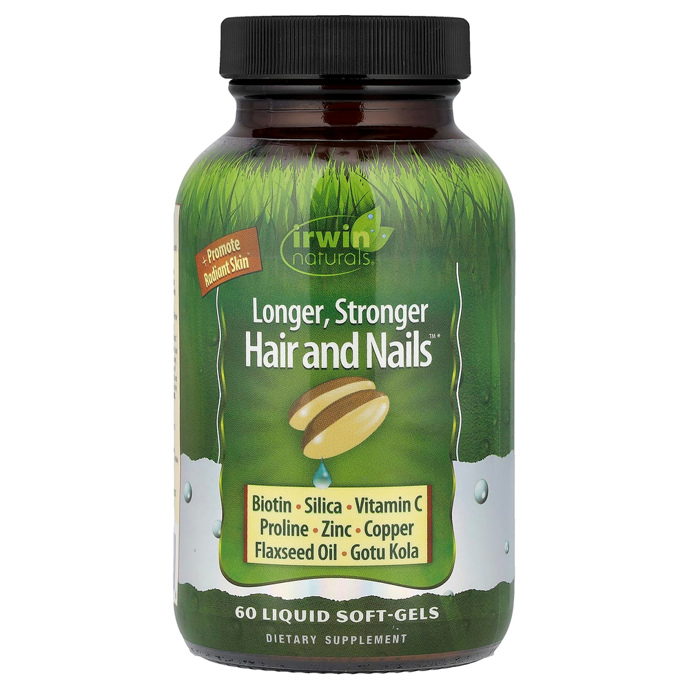 Irwin Naturals, Longer, Stronger Hair and Nails™, 60 желатиновых капсул