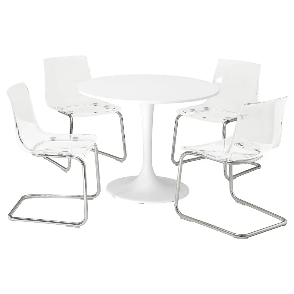 Кухонный стол - DOCKSTA/TOBIAS IKEA/ ДОКСТА/ТОБИАС ИКЕА, 103 см, белый