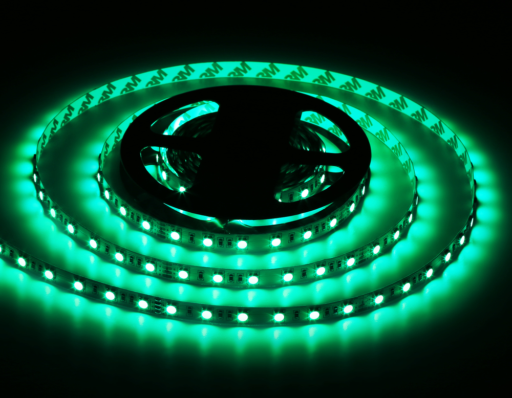 GS4302 5050 60Led/ 14.4W m/ 24V IP20 RGB/ 5000*10*1.87mm (4 конт.)