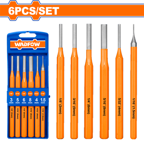 Набор выколоток 6 шт (10/30) WADFOW WCC8306