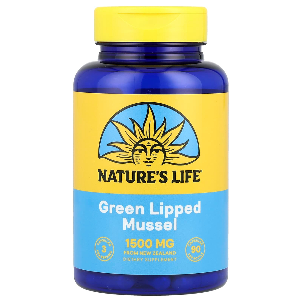 Nature's Life, Зеленые мидии, 90 капсул (500 мг на капсулу)