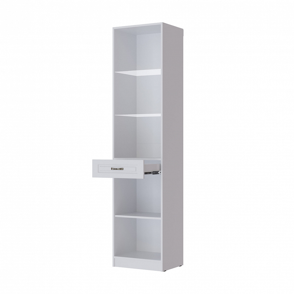 Гостиная Апполия Пенал-витрина (корпус) белый ТЭКС