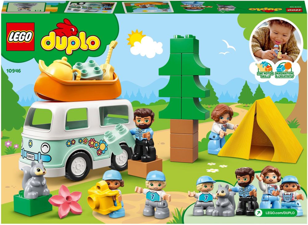 Конструктор LEGO Duplo Town 10946 Семейное приключение на микроавтобусе