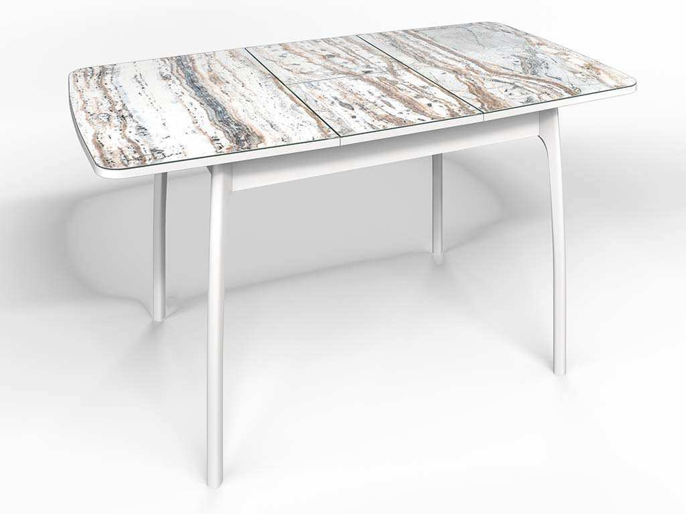 Стол СМ-2 Флорида опора массив изогнутая белый