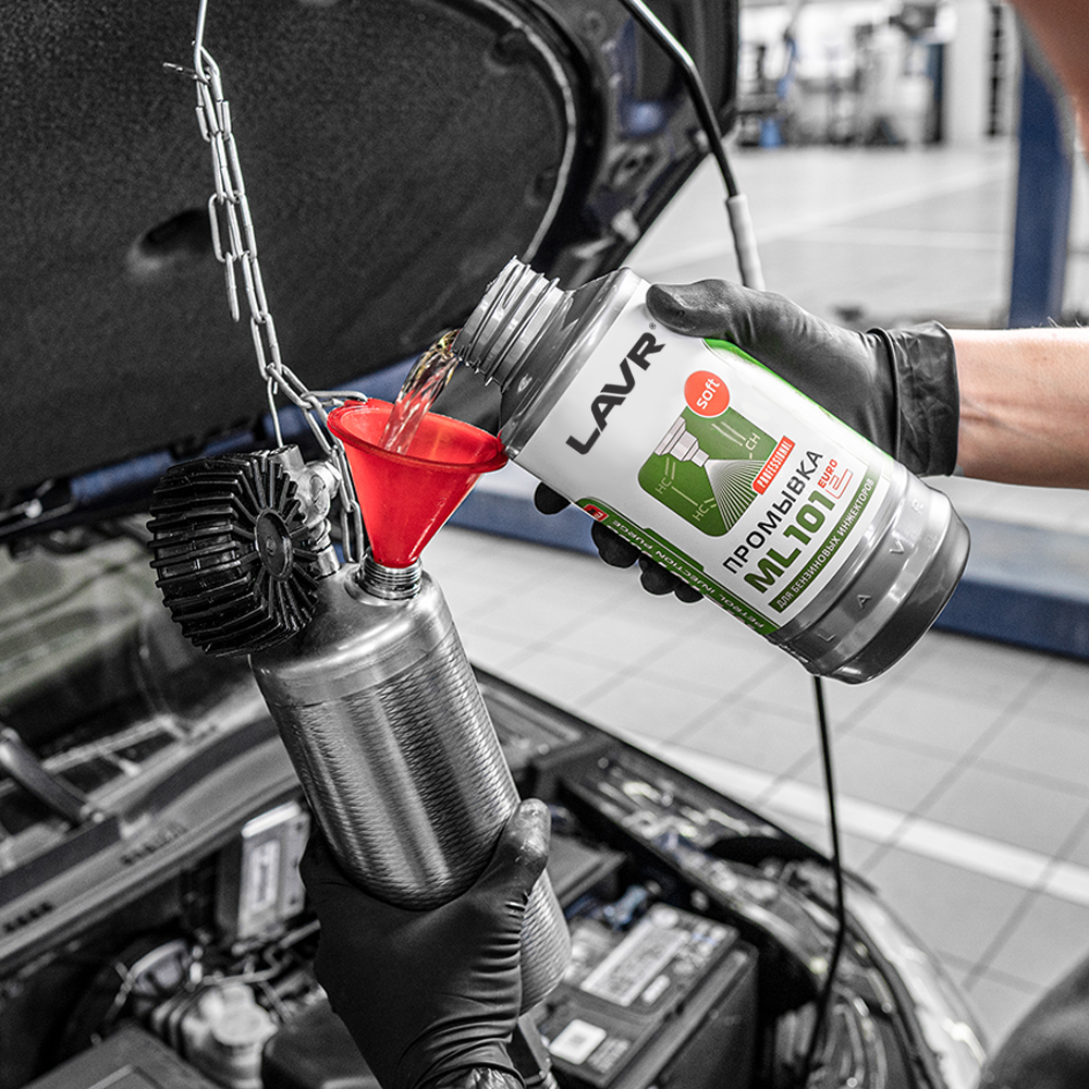 ПРОМЫВКА СИСТЕМ ВПРЫСКА БЕНЗИНОВЫХ ДВИГАТЕЛЕЙ LAVR ML101 1Л LN2007