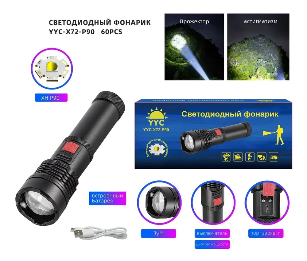 Фонарь ручной X72-P90