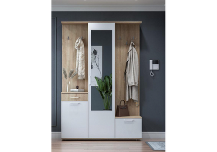 Прихожая Woodville Пети дуб сонома, белый