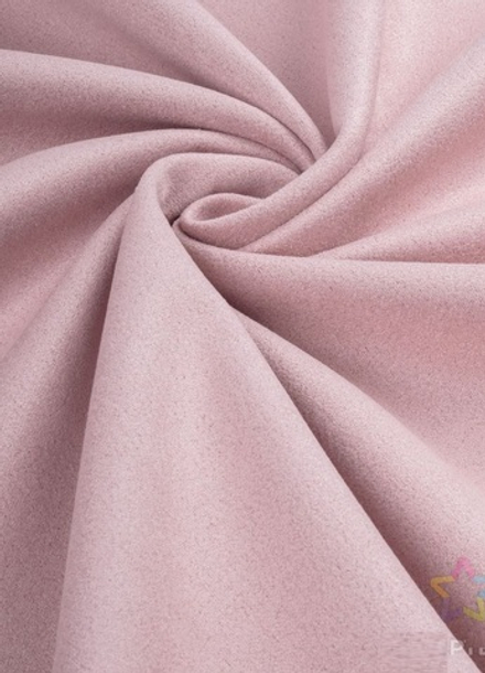 Ткань - искусственная розовая замша на скубе, для внутреннего ушка и иного оформления деталей, плотность 420 г/м пог.