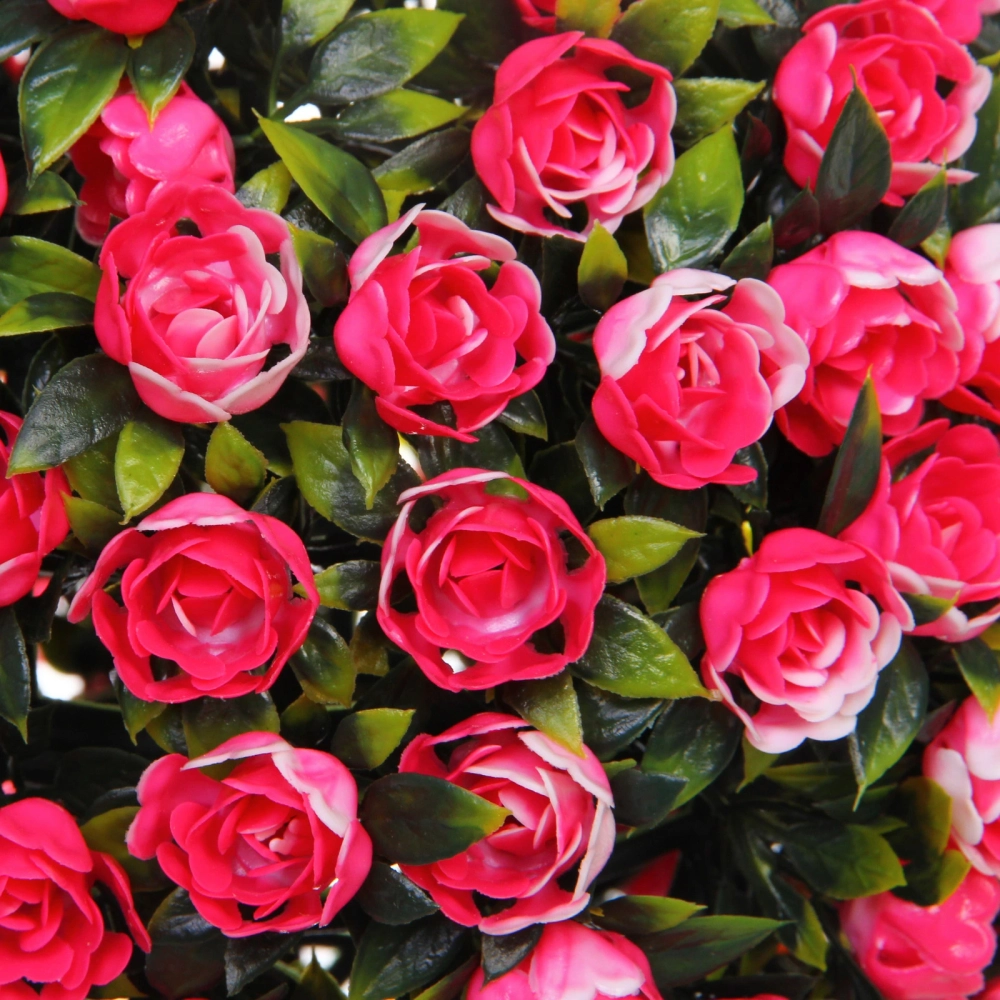 Искусственное растение шар «Самшит» цветы фуксия D-23см Ultramarine