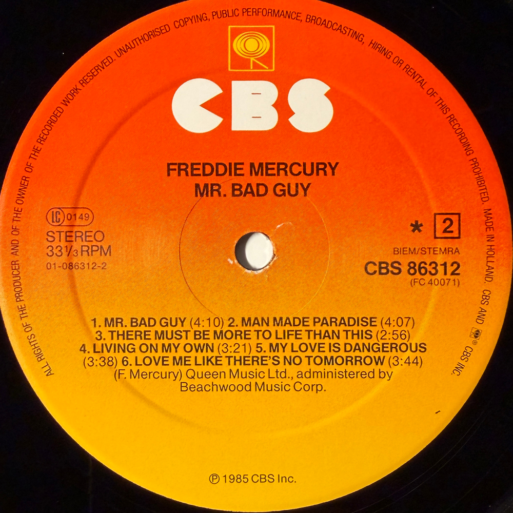 Freddie Mercury - Mr. Bad Guy (Голландия 1985г.)