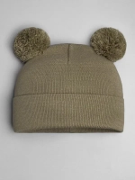 Шапка детская осенняя с помпонами