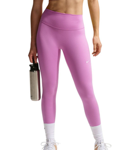 Леггинсы Nike One Seamless Front High Waisted Full Length - lt magenta/white