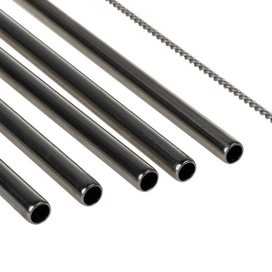 Трубочка металлическая прямая короткая