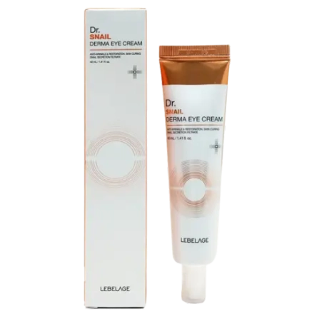 Разглаживающий крем для кожи вокруг глаз с муцином улитки LEBELAGE Dr. Snail Derma Eye Cream 40 мл.