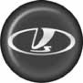 Наклейки  на колпаки D-6см - "Lada" (объемная) голографическая (черный фон) (кт4шт) 02144