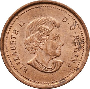 1 цент 2003-2012 Канада (Цинк с медным покрытием)