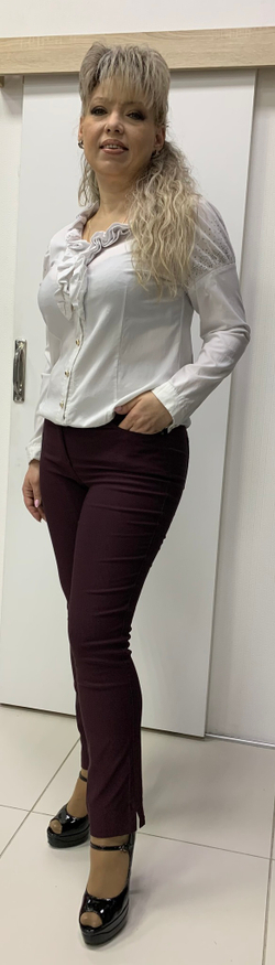 Стрейчевые брюки на флисе