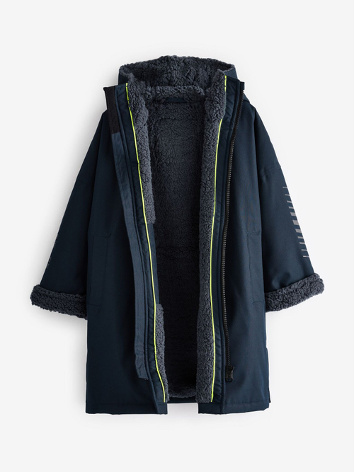 Плащ водонепроницаемый с флисовой подкладкой Next E95-162, Темно-синий, Серый