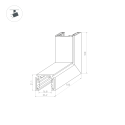 Коннектор угловой MAG-ORIENT-CON-2620-L90-EXT (WH, внешний) (Arlight, IP20 Металл, 3 года) 037326