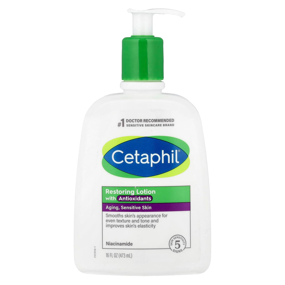 Cetaphil, восстанавливающий лосьон с антиоксидантами, без отдушки, 473 мл (16 жидк. унций)