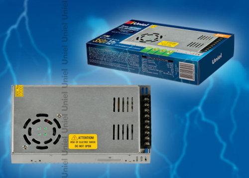 UET-VAG-350A20 Блок питания для светодиодов с защитой от короткого замыкания и перегрузок, металлический корпус, 350Вт, 12В, IP20, 3 выходных канала