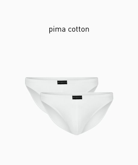 Мужские трусы слипы (2 шт) мини Basic 2BMP-014 белые