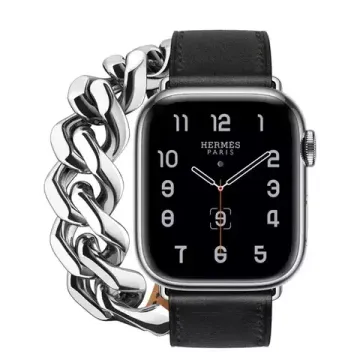 Apple Watch Hermès 41mm Silver Stainless Steel Case with Gourmette Metal Double Tour