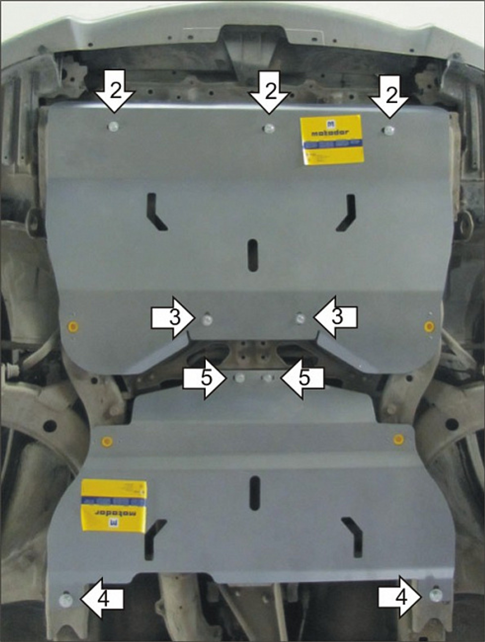 Защита картера Двигателя, КПП. 5 мм, Алюминий. для Subaru Impreza Wrx 2000-2007 MOTODOR.32227