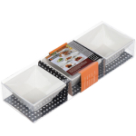 Салатник керам, квадр, 3 шт, 9 см, 9х9х4.5 см, Квадрат, Y4-3222