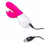 Розовый вибромассажер с клиторальной стимуляцией Clitoral Suction Rabbit - 24,5 см. (Цвет: розовый)