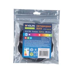 ULS-Q210 5050-30LED-m-10mm-IP20-DC12V-7.2W-m-5M-RGB Гибкая светодиодная лента на самоклеящейся основе. Катушка 5 м. в герметичной упаковке. RGB. ТМ Volpe.