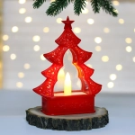Сувенир с подсветкой «Волшебная ёлочка» 12,5*5,3*16,5 см, Красный (работает от батареек 3*ААА)