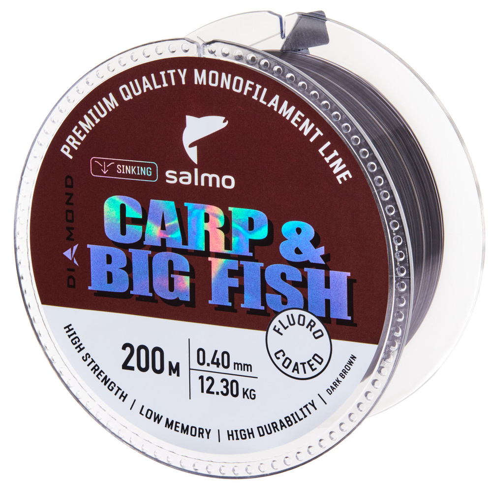 Леска монофильная Salmo Diamond CARP & BIG FISH FLUORO COATED Dark Brown 200/040