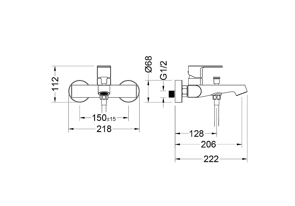 Набор смесителей Aquatek ОБЕРОН Set 3 в 1 (AQ1210CR+AQ1240CR+AQ2014CR) хром